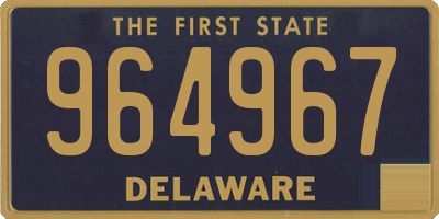 DE license plate 964967