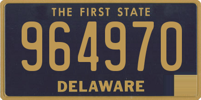 DE license plate 964970