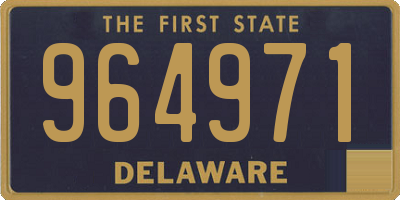 DE license plate 964971