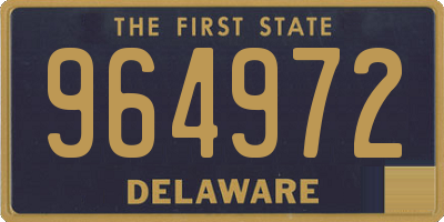 DE license plate 964972