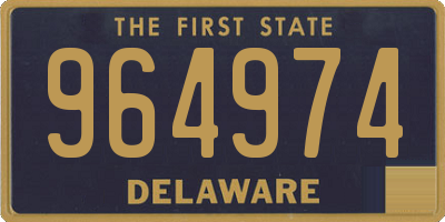 DE license plate 964974