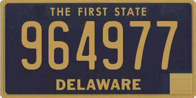 DE license plate 964977