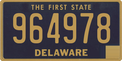 DE license plate 964978