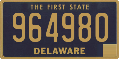 DE license plate 964980