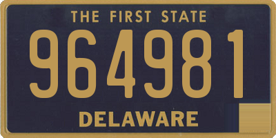 DE license plate 964981