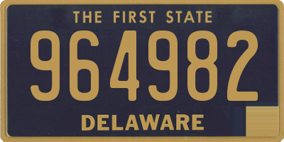 DE license plate 964982