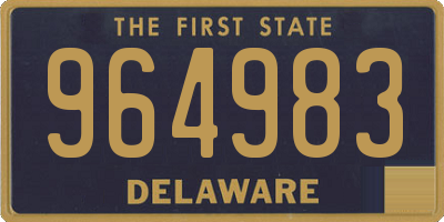 DE license plate 964983