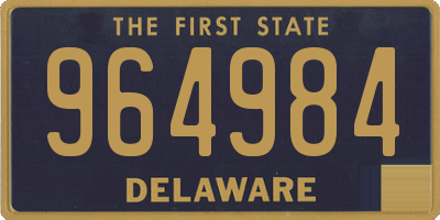 DE license plate 964984