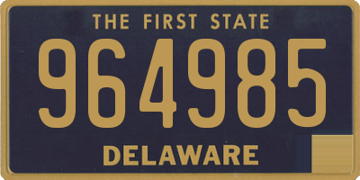 DE license plate 964985