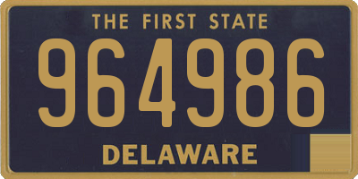 DE license plate 964986