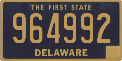 DE license plate 964992