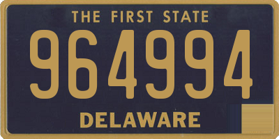 DE license plate 964994