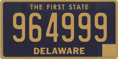 DE license plate 964999