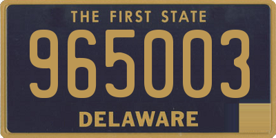 DE license plate 965003