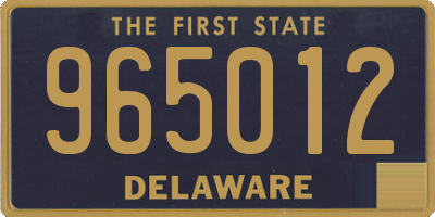 DE license plate 965012