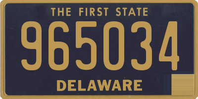 DE license plate 965034