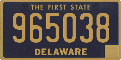 DE license plate 965038