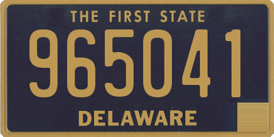 DE license plate 965041