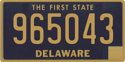 DE license plate 965043