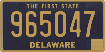 DE license plate 965047