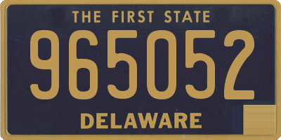 DE license plate 965052