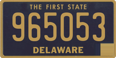 DE license plate 965053