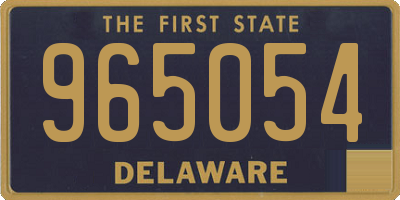 DE license plate 965054