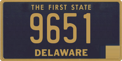 DE license plate 9651
