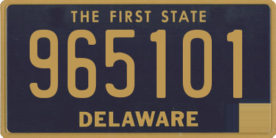 DE license plate 965101