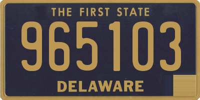 DE license plate 965103