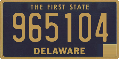 DE license plate 965104