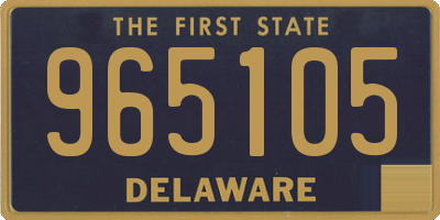 DE license plate 965105