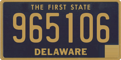 DE license plate 965106