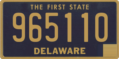 DE license plate 965110