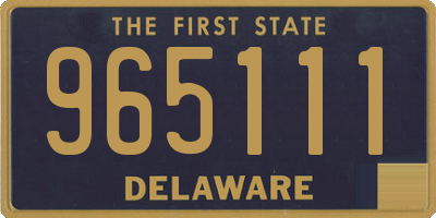 DE license plate 965111