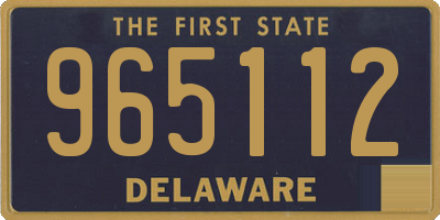 DE license plate 965112