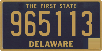 DE license plate 965113