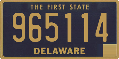 DE license plate 965114