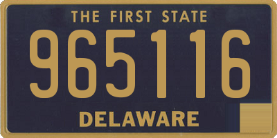 DE license plate 965116