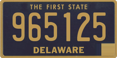 DE license plate 965125