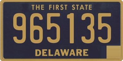 DE license plate 965135