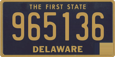 DE license plate 965136