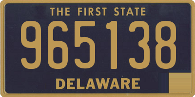 DE license plate 965138