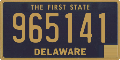 DE license plate 965141