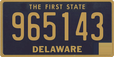 DE license plate 965143