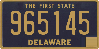 DE license plate 965145