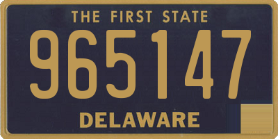 DE license plate 965147