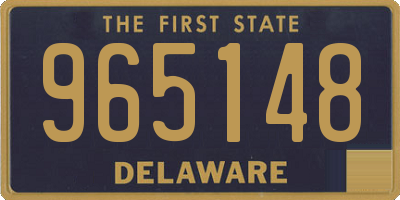 DE license plate 965148