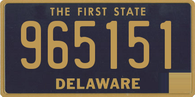 DE license plate 965151