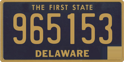 DE license plate 965153